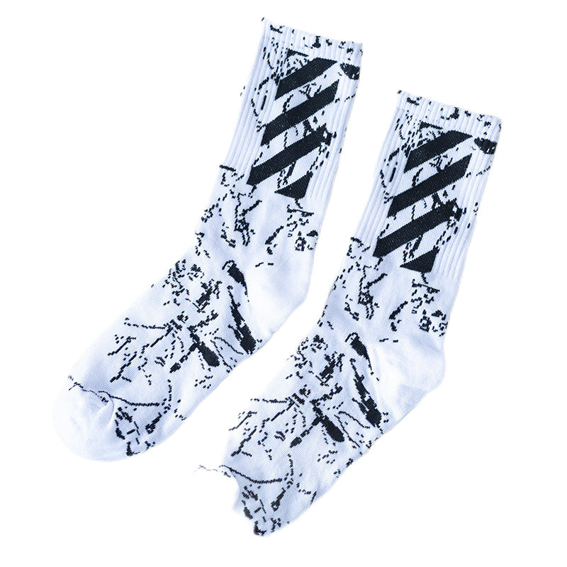 OW whtie Socks XX stripe pattern