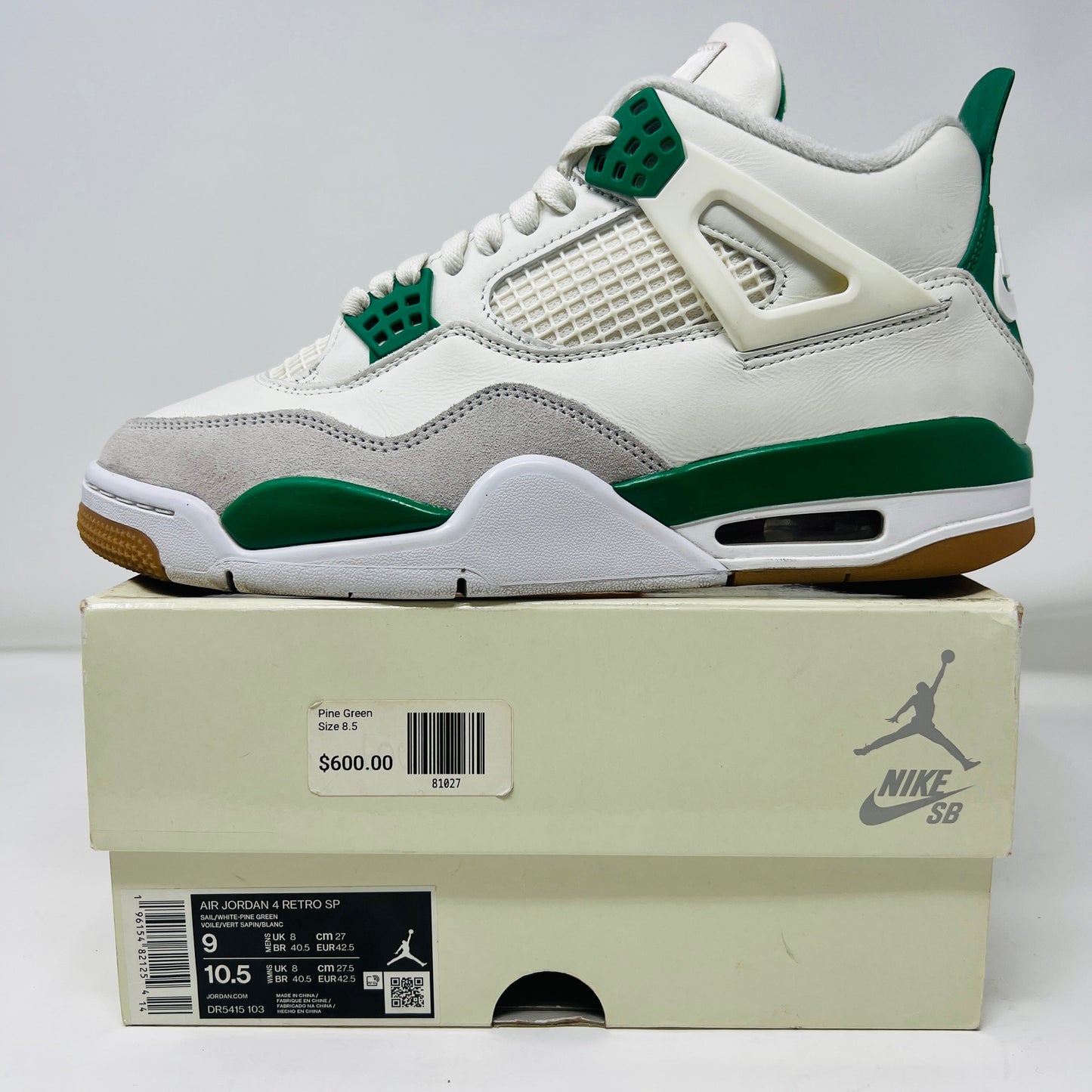 Jordan 4 Retro SB Pine Green