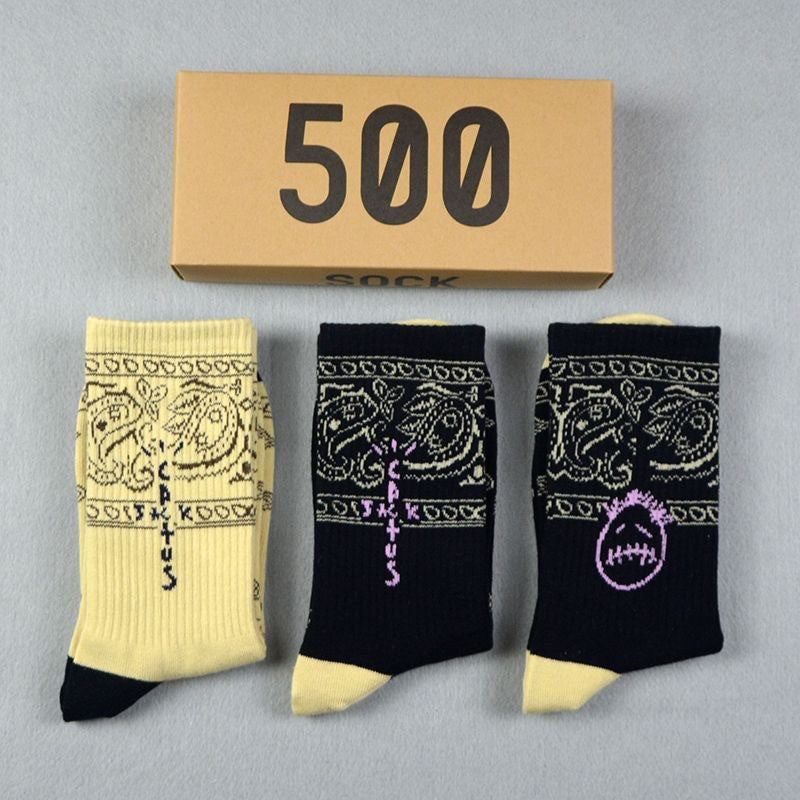 Men socks spring and summer long tube